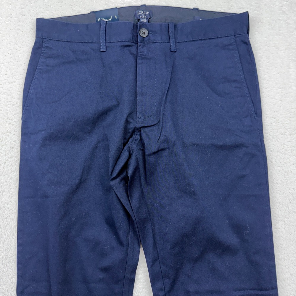 J.Crew Mens Slim Flex Chino Pants Navy Blue H3167 Size 30x32 NWT - Picture 2 of 10
